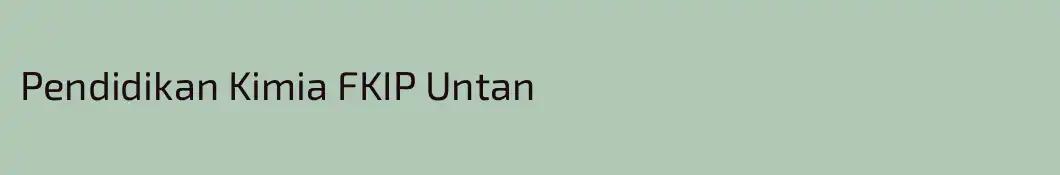 Pendidikan Kimia FKIP Untan